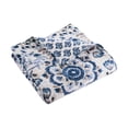 thumbnail image 4 of Levtex Home - Lorrance - Throw - Floral Design - Blue, Navy, Taupe and White - Quilt (50x60in.) and Sham 50x60in. - Cotton/Cotton, 4 of 4