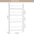 thumbnail image 3 of Homfa 4-Tier Wall Bookshelf Set of 2, 44.5"H Wall-Mounted Kids Bookshelf, Book Storage Rack for Kids Room, White, 3 of 9