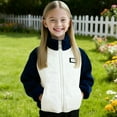 thumbnail image 2 of CYRBOKO Girls Winter Coats, Thermal Casual Full Zip Windproof Outerwear for Girls Navy Size 11-12 T, 2 of 5