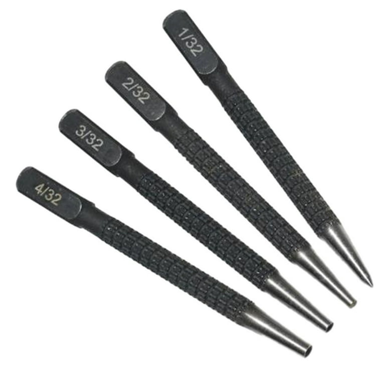 Steel Nail Center Punch 1/32 2/32 3/32 4/32 inch Metal Marking Drilling Tools