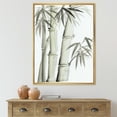 thumbnail image 2 of Designart 'Vintage Black and White Bamboo V' Lake House Framed Canvas Wall Art Print, 2 of 5