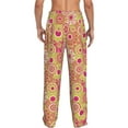 thumbnail image 3 of Xecao Yellow Flowers Men's Straight Lounge Pajama Pants: The Ultimate in Comfortable Sleepwear, 3 of 9