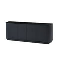thumbnail image 3 of Lunale 64" Sideboard Storage Cabinet, Buffet Cabinet Wooden Vertical Striped Cabinet for Bedroom/Entryway, Black, 3 of 8