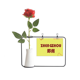 thumbnail image 1 of Botella de decoración de jarrones Unbranded Flores rosas artificiales, 1 of 3