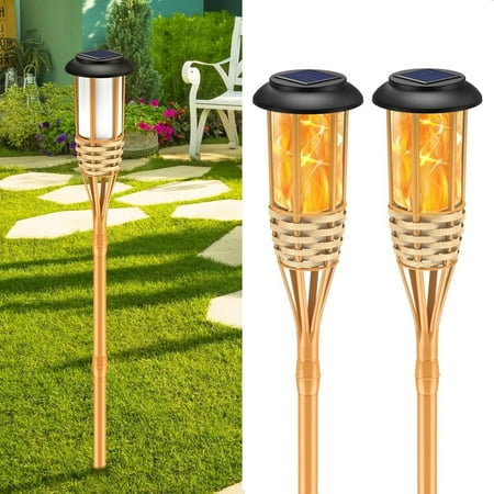 Save big on Glitnous 2 Pack Outdoor Solar Torch Lights , Waterproof Dancing Flickering Flame Torch Light,LED Outdoor Landscape Decoration Light for Garden Patio Pathway Yard Wedding Party,Auto On/Off Dusk to Dawn! 5 Glitnous 2 Pack Outdoor Solar Torch Lights , Waterproof Dancing Flickering Flame Torch Light,LED Outdoor Landscape Decoration Light for Garden Patio Pathway Yard Wedding Party,Auto On/Off Dusk to Dawn