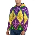 thumbnail image 3 of Bingfone Mardi Gras4 Men'S Drawstring Hoodie Long Sleeve Pocket Sweatshirts-4x-Large, 3 of 9