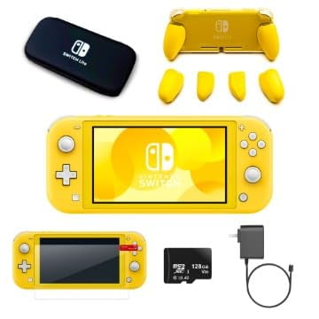 Nintendo Switch Lite Premium Bundle (Yellow) (Renewed)