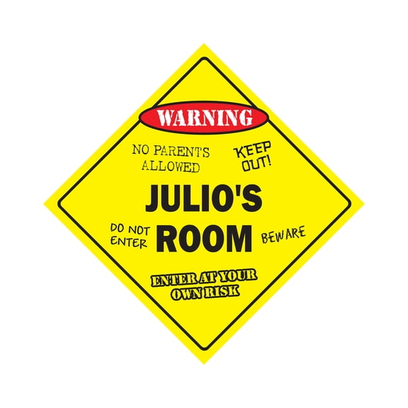 SignMission X-Julios Room 12 x 12 in. Crossing Zone Xing Room Sign - Julios