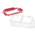 thumbnail image 3 of LocknLock - Set of 2 EasyLuch Divided Meal Containers, 946mL Capacity, Red, 3 of 4