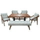 thumbnail image 1 of Comedor Kessa Muebles 4 Sillas 1 Banca Nogal 160 x 75 x 100 cm, 1 of 5