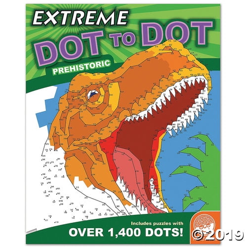 Extreme Dot To Dot Prehistoric Dinosaurs Drawing Coloring Book By Mindware Walmart Com
