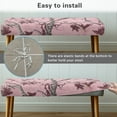 thumbnail image 5 of POLERO Pink Hunting Camo Bench Seat Cover Stretch Rectangle Long Bench Covers Slipcover with Elastic Edge Removable Seat Cushion Protector for Bedroom, Kitchen, 5 of 7