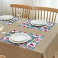thumbnail image 3 of Pioneer Flower Floral Print Pattern Summer Placemats Table Placemats Set Of 4-Linen Kitchen Washable Placemats Table Mats 12x18 Inch Non-Slip Heat Resistant, 3 of 5