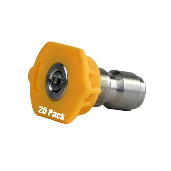 20 Pack Erie Tools Pressure Washer 1/4" Quick Connect 15 Degree 5.0 Nozzles