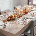 thumbnail image 5 of White Christmas Snowmen Placemats Set of 6, Red Xmas Poinsettia Balls Deer Table Mats Washable Heat-Insulation Non-Slip Place Mats for Kitchen Dinner Table Indoor Outdoor Decor,13x19 Inch, 5 of 9