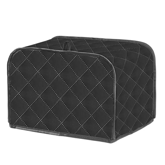 Protective Toaster Dust Cover for 2/4 Slice Toasters, Breathable Fabric Kitchen Appliance Guard, Washable Sleeve to Keep Clean, Black