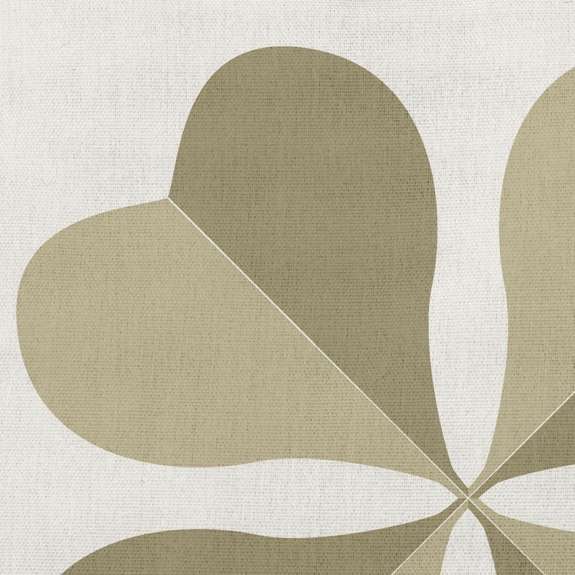 Simply Daisy 16 in x 16 in Modern and Contemporary Green and White Floral Polyester Throw Pillow