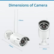 SANNCE 8 Channel 5MP Super HD Wireless NVR Security Camera System with 3MP WiFi Cameras with 1TB Hard Drive Disk