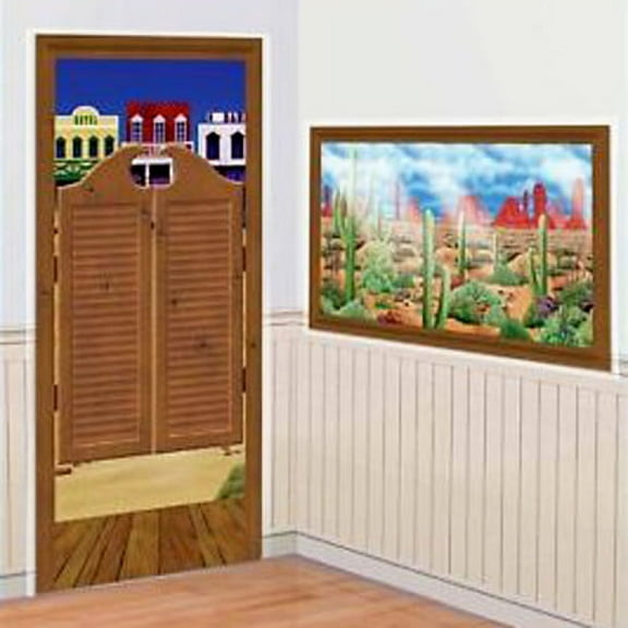 Western Plastic Swing Doorway Scene Setter Add-Ons (2pc)