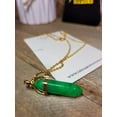 thumbnail image 3 of Gold tone Jade Point Necklace- Good Luck Fortune (Powerful Necklace), 3 of 9