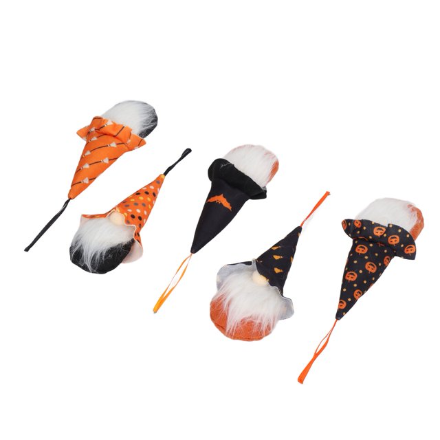 Decoraciones de Gnomos de Halloween ANGGREK Gnomos de Jardín Artesanales de Halloween 16 x 7cm