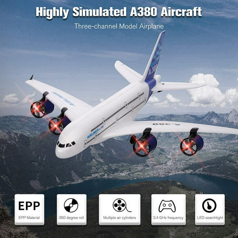 A380 RC Airplane B747 Plane Model RC Fixed Wing 3CH 2.4G Remote