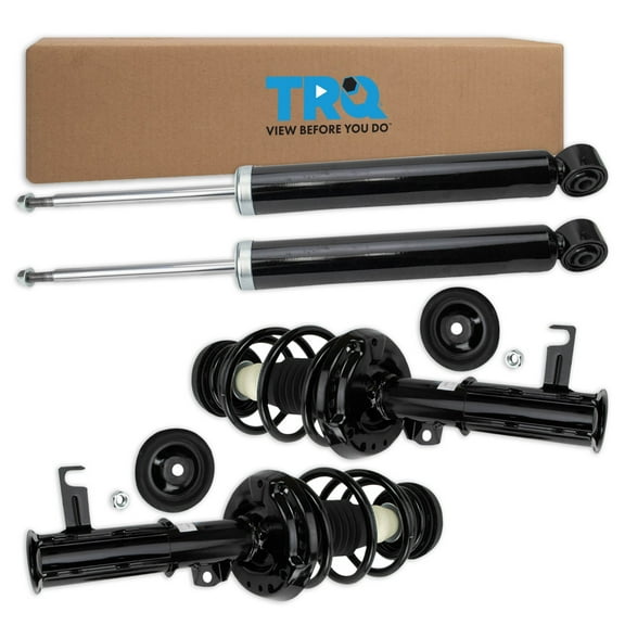 TRQ Front and Rear Complete Strut Assembly & Shock Absorber Kit Complete Strut & Coil Spring Assembly Fits Select 2018-2019 Cadillac XTS