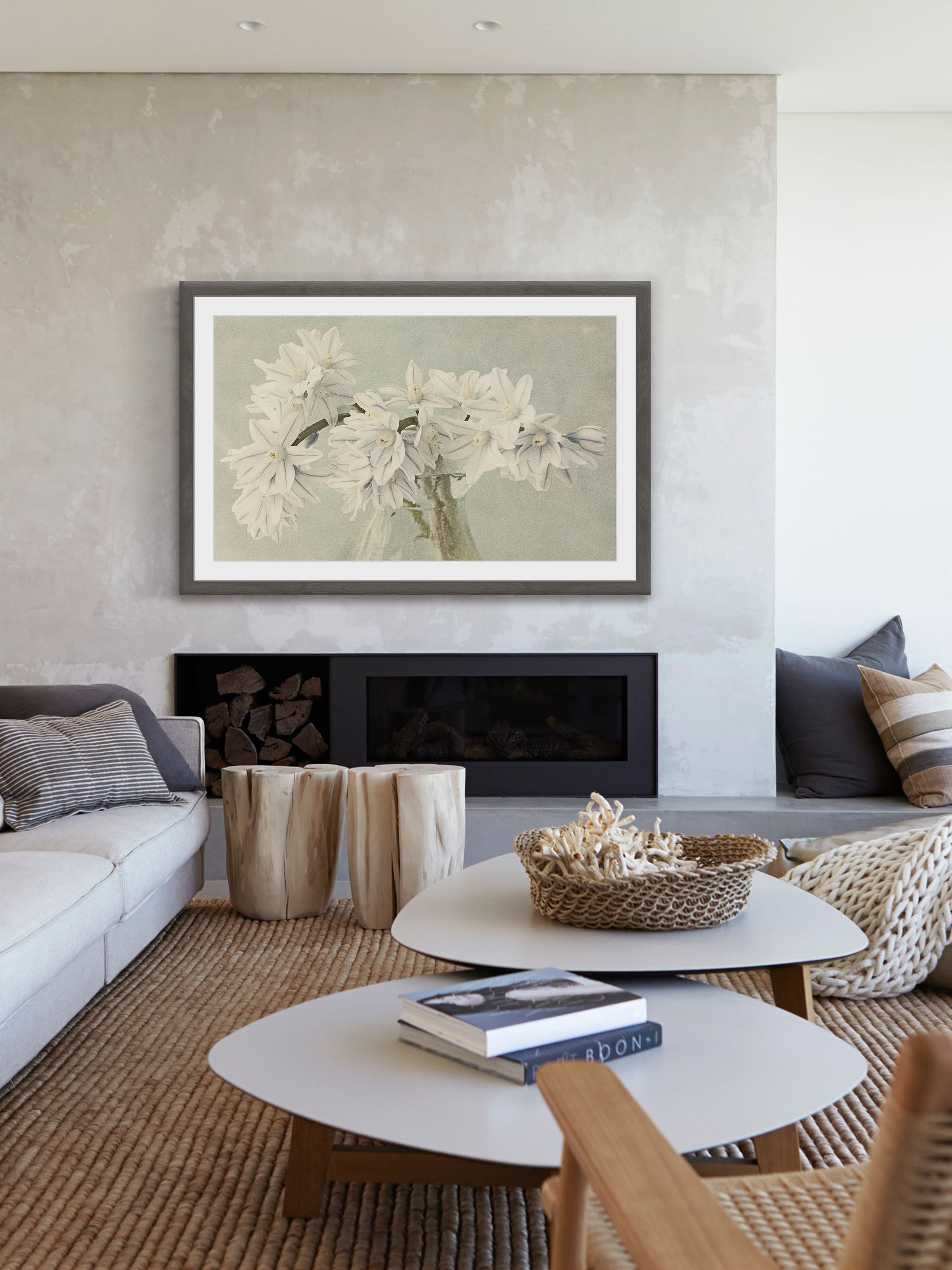 "White Narcissus" Framed Painting Print