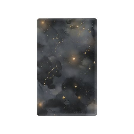 Yayeee Blank Wall Plate Cover 1-Gang 4.5"x2.7" Home Unused Decorative Outlet, Gray Sky Pattern