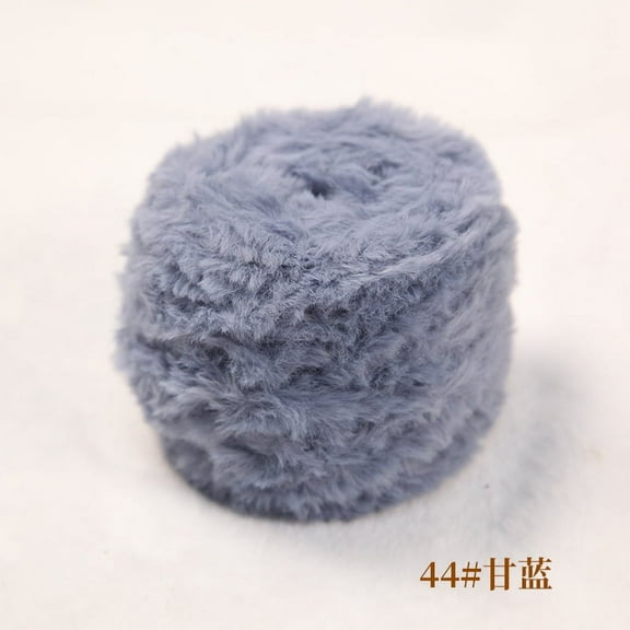 Zhuge Super Chunky Chenille Yarn - Soft & Fluffy Bulk Knitting Yarn for Cozy Blankets， 100g ,Grayish blue