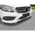 thumbnail image 7 of Ikon Motorsports Front Bumper Lip, Compatible with 2015-2018 Mercedes-Benz W205 C-Class DP Style Gloss Black PP Air Dam Chin Spoiler Protector Splitter 3PCS, 7 of 7