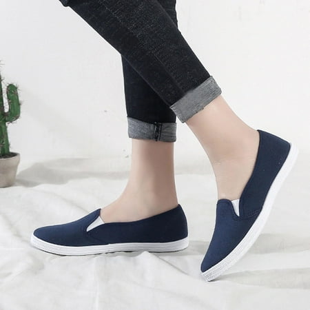 

Tangnade Winter Clearance Ladies Fashion Casual Versatile Comfortable Canvas Flat Casual Shoes for Women