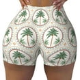 thumbnail image 2 of Fotbe palm trees Seamless Shorts, Womens Workout Shorts High Waist Stretch Booty Short for Gym/Yoga/Running/Biking-XX-Large-Large, 2 of 8