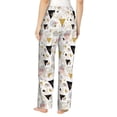 thumbnail image 3 of Xecao Geometric Triangle Women's Straight Lounge Pajama Pants: The Epitome of Relaxed Sleepwear, 3 of 9