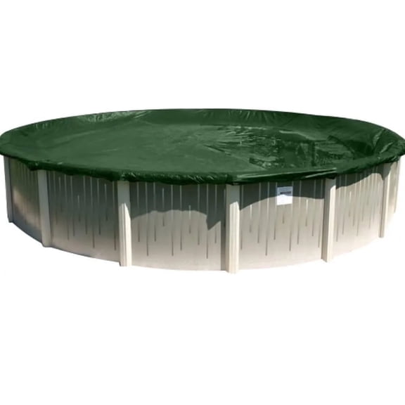 Buffalo Blizzard Supreme Green/Black Round Winter Swimming Pool Cover, 18'