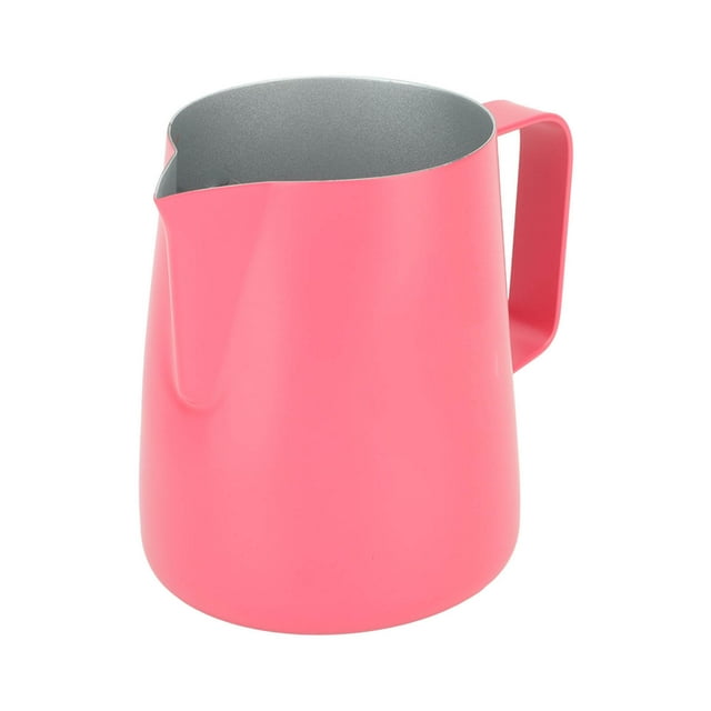 Milk Frothing Pitcher 12oz, Espresso Steaming Pitcher Bevel Design, Espresso Machine Accessories Pointed Milk Froth Cup Coffee Utensils