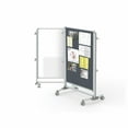 thumbnail image 2 of Ghent Nexus Partition Mobile 2-Sided Porcelain Magnetic Whiteboard/ Fabric Bulletin Board Gray 76" H, 2 of 4