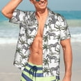 thumbnail image 7 of Gaeub Palm Trees Zebra Print Men's Hawaiian Shirt,Button Down Short Sleeves Shirts,Tropical Beach Casual Button Down Shirts,Medium, 7 of 7