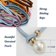 thumbnail image 5 of Rideaux Tiebacks, 2 Pack Rideaux Réglables Draperie Retenue, Cravates de Rideau pour le Bureau à Domicile Décoratif, Faux Perle Perles Rideaux Draperie Retenue avec Anneau de Fixation de Style Européen (Gris), 5 of 5