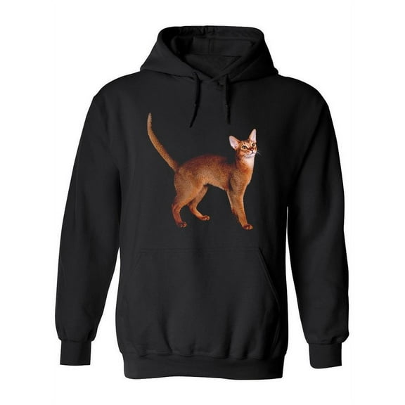Happy Red Abyssinian Cat  Hoodie Women -Image by Shutterstock, Female XX-Large