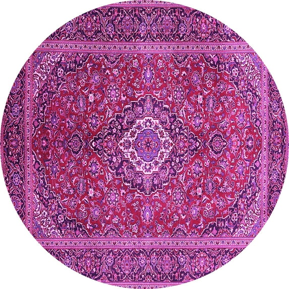 Ahgly Company Indoor Round Persian Pink Traditional Area Rugs, 6' Round