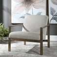 thumbnail image 5 of Uttermost Wills Wood Stainless Steel and Fabric Accent Chair in Antique Brass, 5 of 7