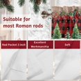 thumbnail image 7 of Christmas Valances for Windows, 54 x 18in, Reindeer Sled Cottage Trees Plants Snowflakes Red Plaid Rod Pocket Kitchen Valance Curtain Light Filtering Window Treatments for Living Room Bedroom, 7 of 7