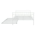 thumbnail image 4 of DreamBuck Full Size Metal Daybed with Curved Handle Design and Twin Size Trundle, White, 4 of 8