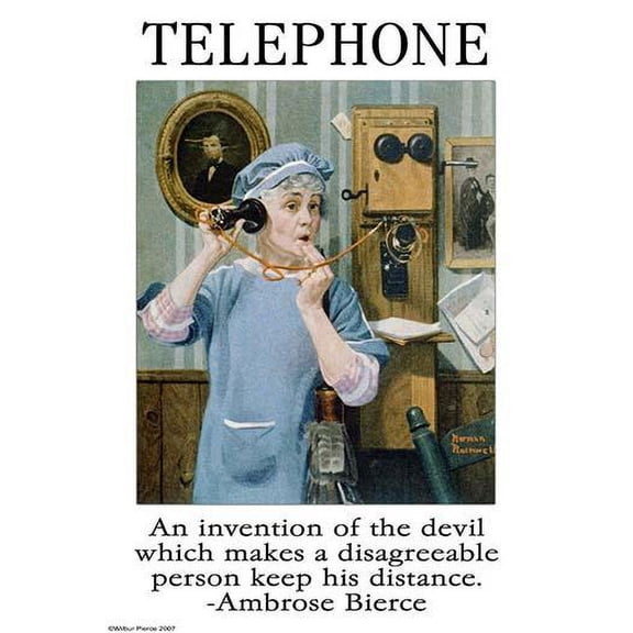 Communicate / Telephone- Fine Art Canvas Print (20" x 30")