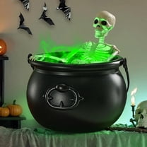 Halloween Decorations Outside - Large Witches Cauldron on Tripod with Skeleton & Fog Maker - Skeleton Halloween Party Decor for Outdoor Yard Home Porch