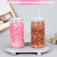 thumbnail image 2 of Vaso Snow Globe Tswofia de plástico de 16 onzas, paquete de 8 con tapa y pajita, 2 of 7