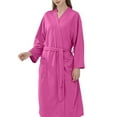 thumbnail image 4 of Clearance! Cqxid525 Womens Plush Soft Robe Ladies Men Couple Cloth Robe Sleepwear White Blue Polyester Dressing Gown Kimono Bath Robe Bathrobe for Hotel Home Shower Spa House Long Robe for Women 1PC, 4 of 7
