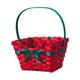 thumbnail image 3 of Cesta de regalo de Navidad, cesta de mano reutilizable con lazo, cesta de embalaje vacía con bolsa transparente, cesta tejida, cesta de recuerdo de fi, 3 of 9