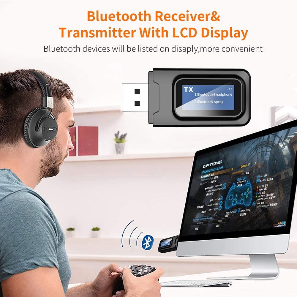 2 In 1 USB Bluetooth Dongle Adapter 
